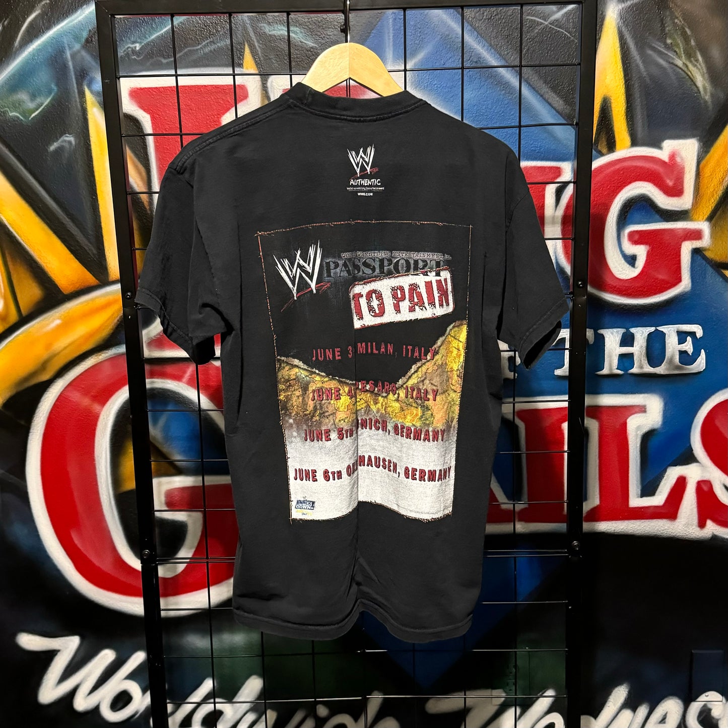 2004 WWE Passport To Pain Tour Tee