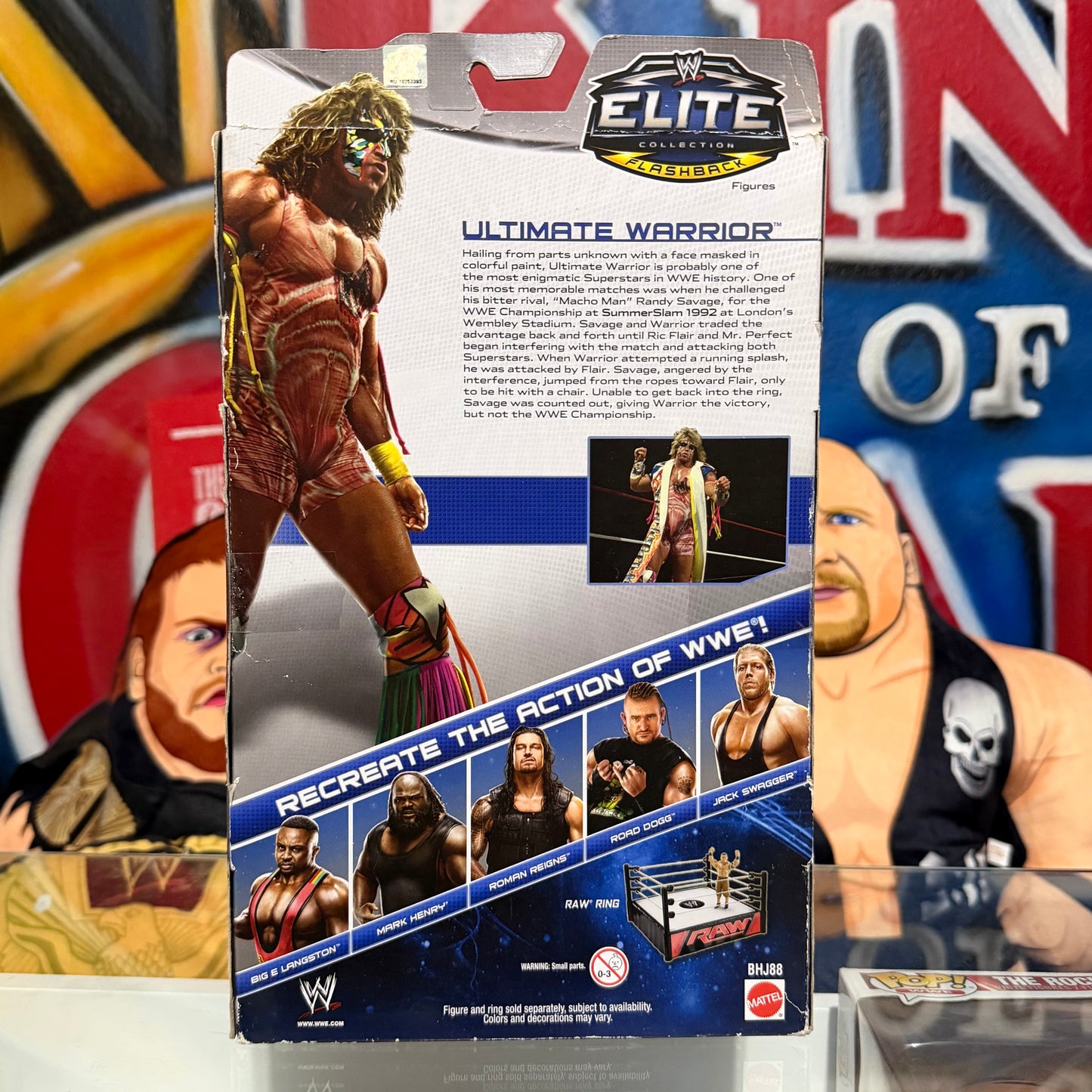 WWE Series 26 FlashBack Ultimate Warrior Blue Box Elite