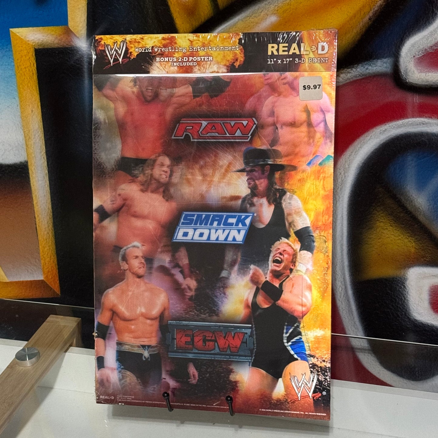 2009 WWE 3D 11x17 Lenticular Poster Raw Smackdown ECW