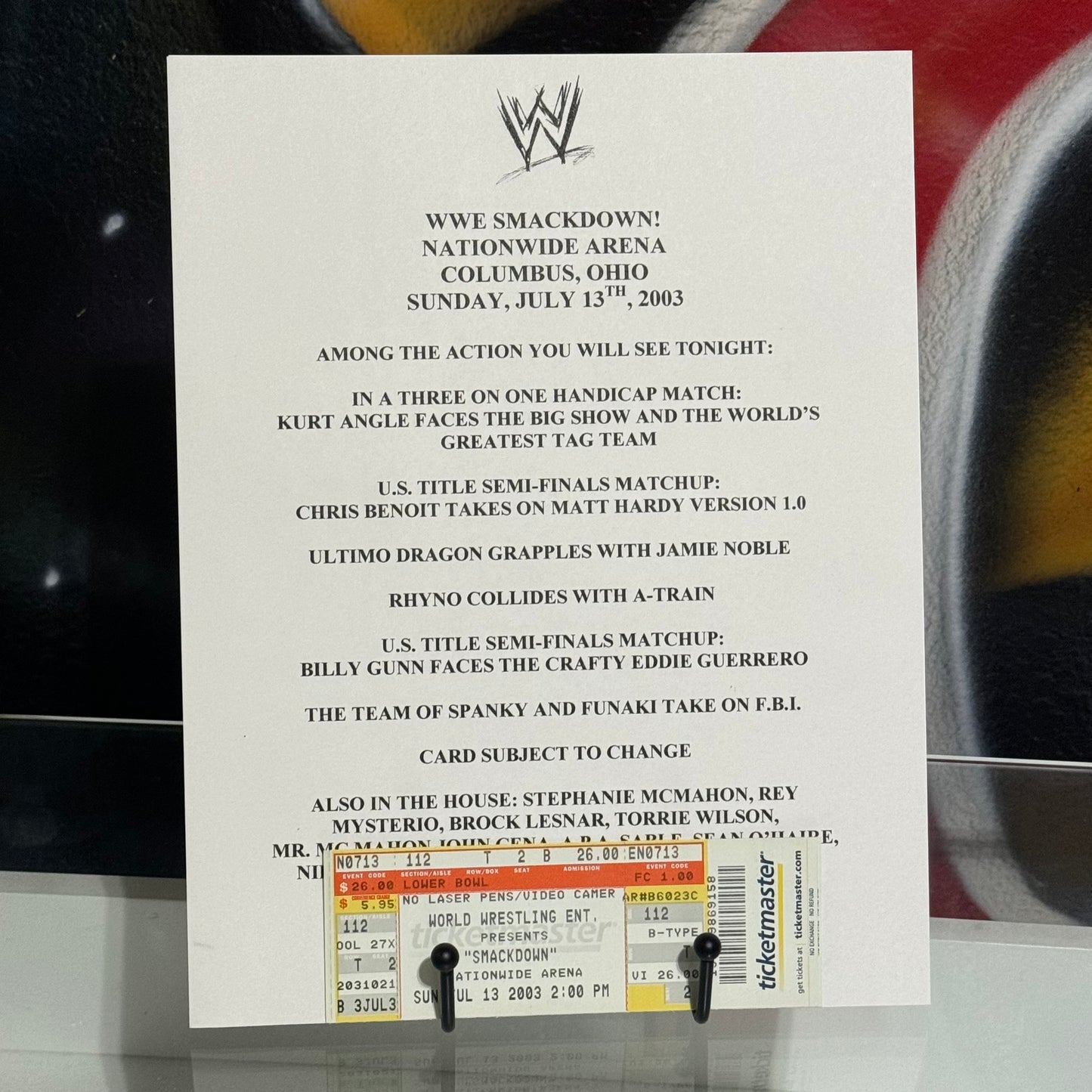 2003 WWE Official Souvenir Program with Ticket Stubs