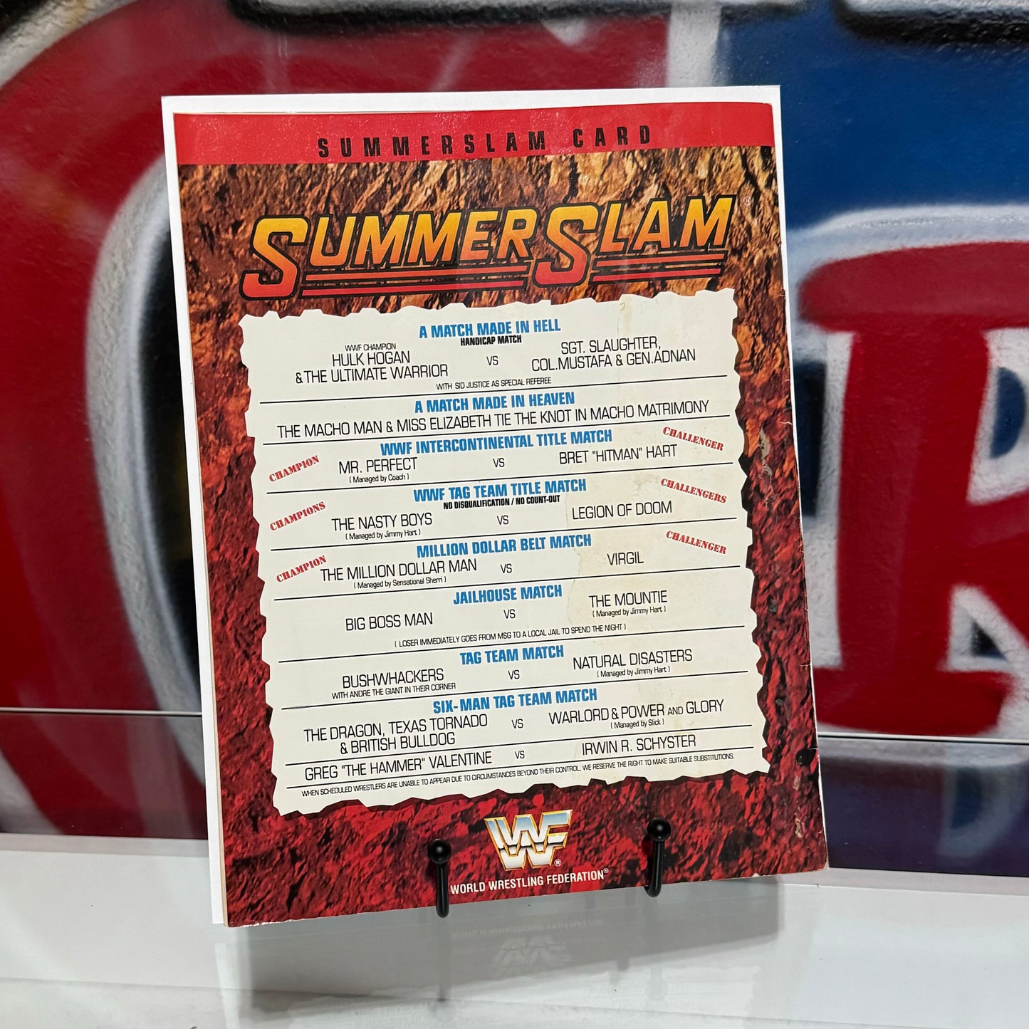 WWF Summerslam 1991 Event Program Magazine