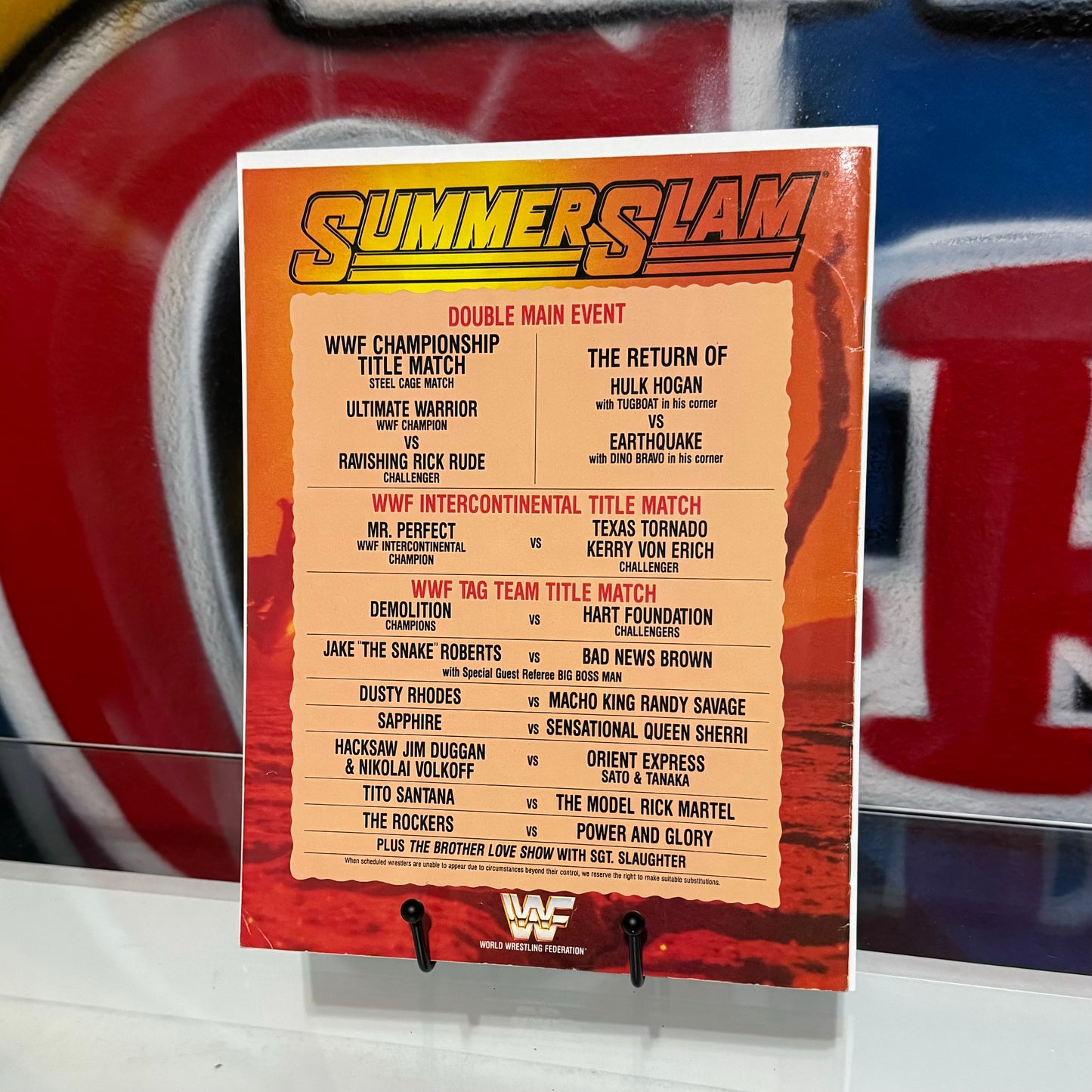 WWF 1990 SummerSlam The Heat Returns Program/Magazine