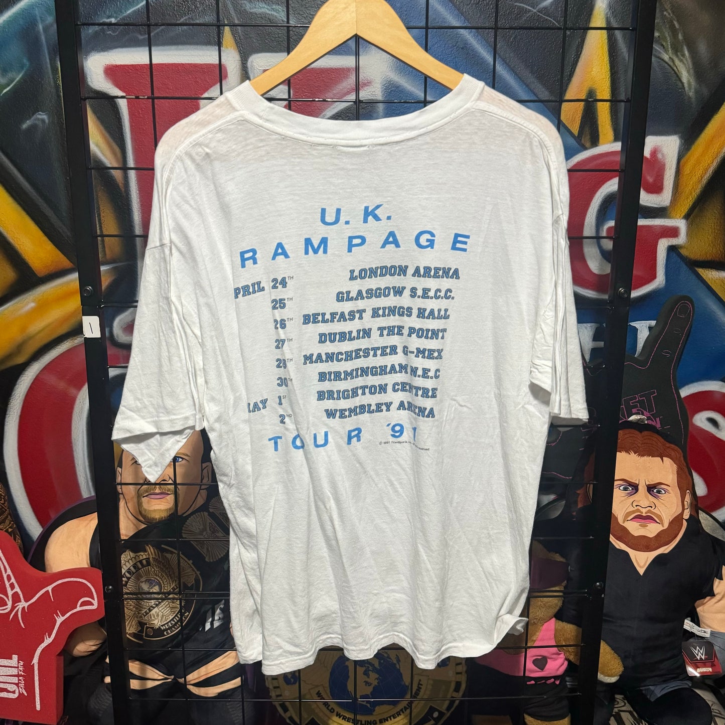 1991 WWF UK Rampage Tour Tee